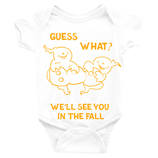 Twin Ghost Baby Announcement Onesie | Fun Ways to Announce Twins - 